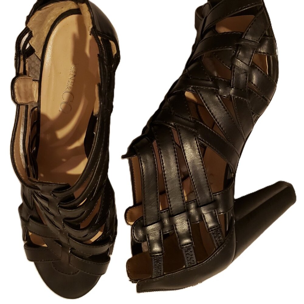 Vintage Black Nine & CO Criss Cross Sandals